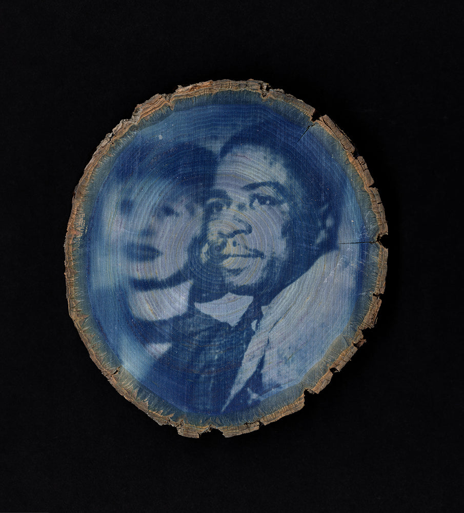 Commissioned Cyanotype on Wood Portrait (4.5 x 6")